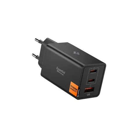 Rozbaleno - Spigen Essential EE673EU 67W / černá / Nabíječka / 2x USB-C / USB-A / rozbaleno