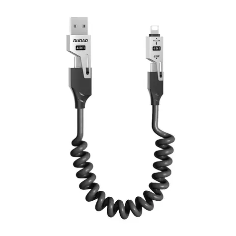 Dudao Datový kabel  L20 4v1 / USB-A / 2x USB-C / Lightning 65W / 1.5 m / černá