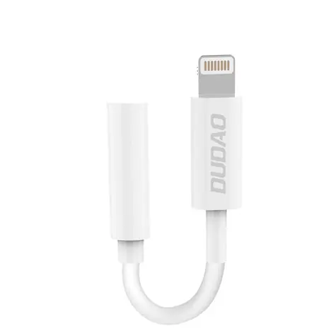 Dudao L16i adaptér Lightning / 3,5 mm jack / bílá