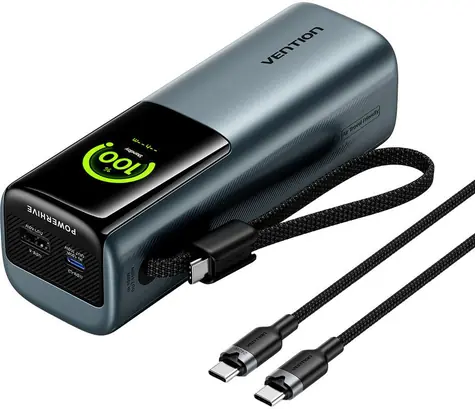 Vention FKGH0 powerbanka černá / 27000 mAh / 1x USB-A + 2x USB-C