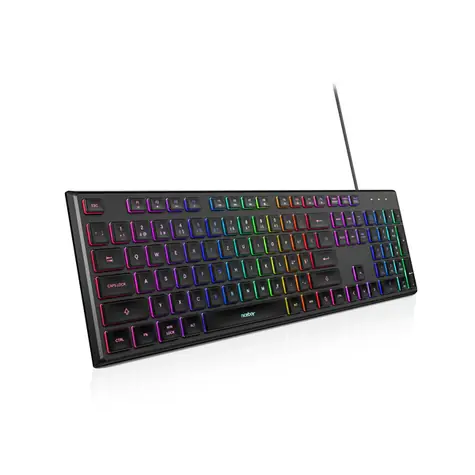 Niceboy K110 černá / Herní klávesnice / RGB podsvícení / USB-A / CZ layout