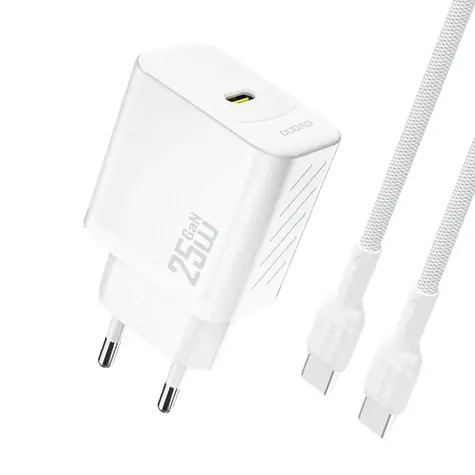 Dudao A27CEU síťová nabíječka s kabelem bílá / USB-C / 25W