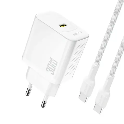 Dudao A27PCEU síťová nabíječka s kabelem bílá / USB-C / 30W