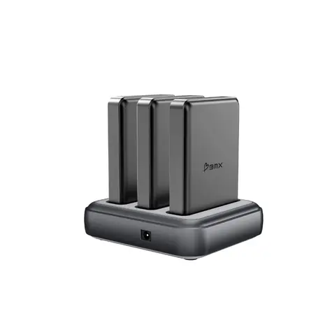 BMX SolidSafe™ nabíjecí stanice se 3 sloty pro powebanky SolidSafe 5K & 10K černá
