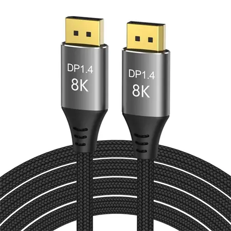 PremiumCord DisplayPort 1.4 přípojný kabel M-M 2 m černá / 8K@60Hz / zlacené konektory