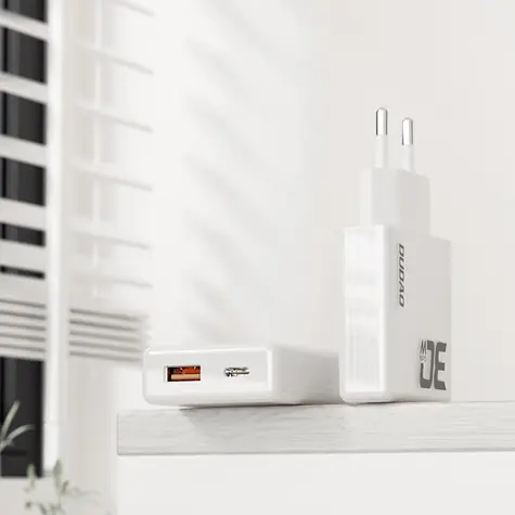 Dudao A30EUL síťová nabíječka s kabelem Lightning bílá / USB-A / USB-C / 30W 