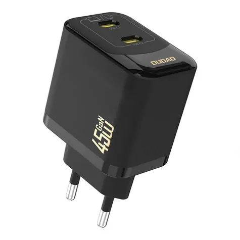 Dudao A28PEU síťová nabíječka černá / 2x USB-C / 45W
