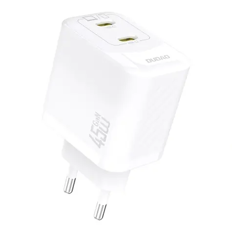 Dudao A28PEU síťová nabíječka bílá / 2x USB-C / 45W