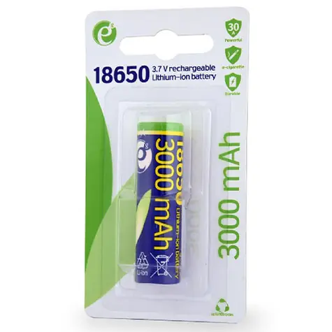 Rozbaleno - Gembird EG-BA-18650-10C Dobíjecí baterie 18650 / 3.7V / lithiová / 3000 mAh / 1 ks  / rozbaleno