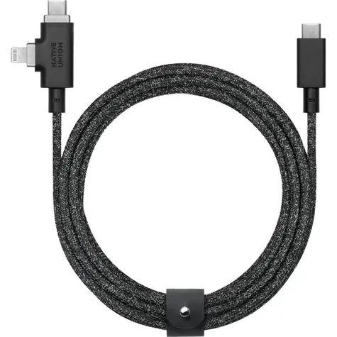 Native Union Belt Cable Duo Pro USB-C/USB-C/Lightning 2.4m 240 W cosmos