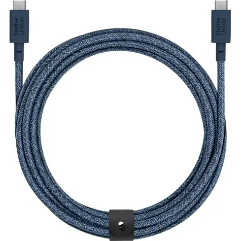 Native Union Belt Cable XL USB-C - USB-C 3m 100 W modrá