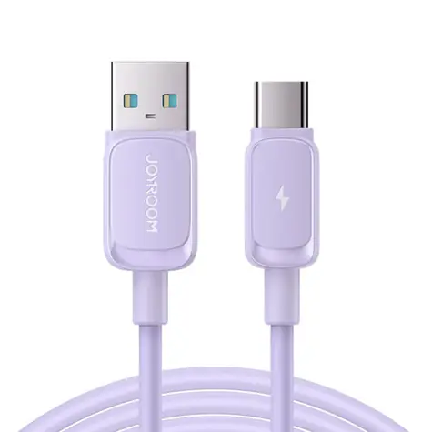 Rozbaleno - Joyroom S-AC027A14 Nabíjecí kabel USB-A (M) - USB-C (M) 3A 1.2m fialová / rozbaleno