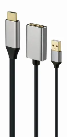 Rozbaleno - Gembird adaptér HDMI (M) na DisplayPort (F) 0.10m / aktivní / rozbaleno