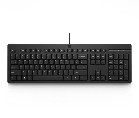 HP 125 černá / drátová klávesnice / membránová / USB / CZ Layout / 1.8m