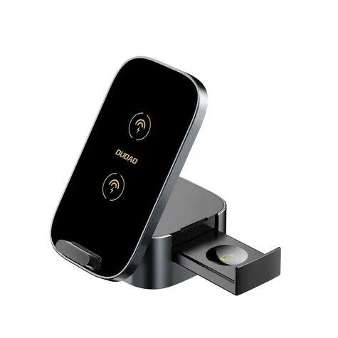 Dudao A11Pro 3v1 / Bezdrátová indukční nabíječka pro telefon,sluchátka,hodinky / USB-C / 15W / černá