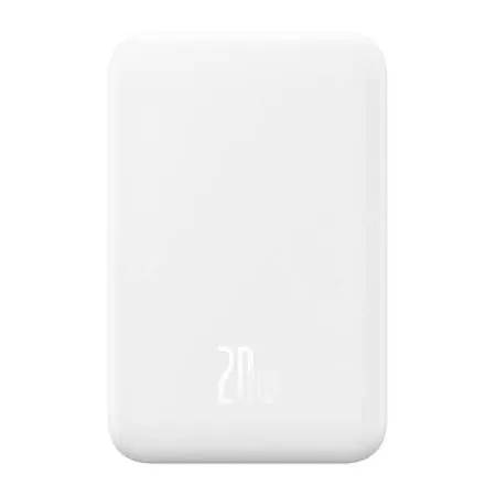 Rozbaleno - Baseus P10022107223-00 bílá / Powerbanka / 5000mAh / USB-C / MagSafe / 20W / rozbaleno