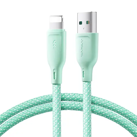 Joyroom Multi-Color Series S-A34 Nabíjecí kabel USB-A (M) - Lightning (M) 3A 1m zelená