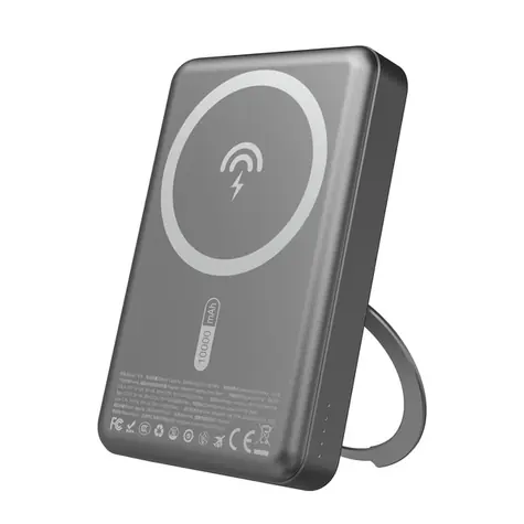 Dudao K28 10000mAh šedá / Powerbanka / MagSafe s pouzdrem a stojánkem / 22.5W
