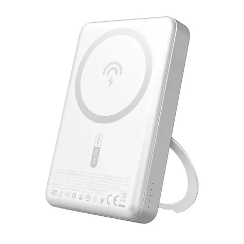 Dudao K28 10000mAh stříbrná / Powerbanka / MagSafe s pouzdrem a stojánkem / 22.5W