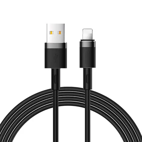 Joyroom Liquid Silicone Data Cable Nabíjecí kabel USB-A (M) - Lightning (M) 2.4A 1.2m černá