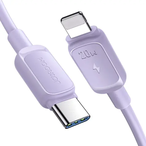 Joyroom Multi-Color Series A14 Nabíjecí kabel USB-C (M) - Lightning (M) 20W 1.2m fialová