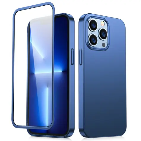 Joyroom JR-BP928 Zadní Kryt pro Apple iPhone 13 Pro Max + ochranné sklo modrá