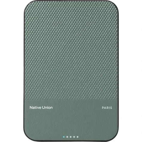 Native Union (Re)Classic Magnetic Power Bank Qi2 5000mAh zelená / Powerbanka / USB-C / Qi2 / MagSafe