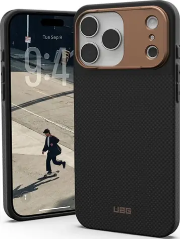 UAG Fibr Armr MagSafe kryt iPhone 17 Pro Max kevlar černo-bronzová