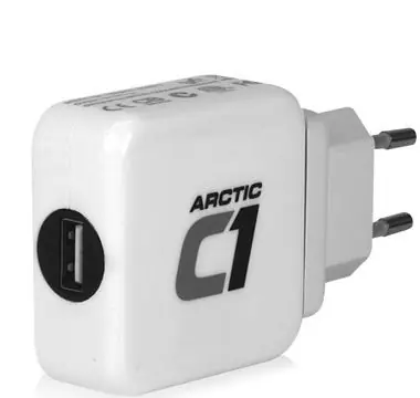 Rozbaleno - ARCTIC C1 / Cestovní USB nabíječka / 1x USB / 1A / rozbaleno