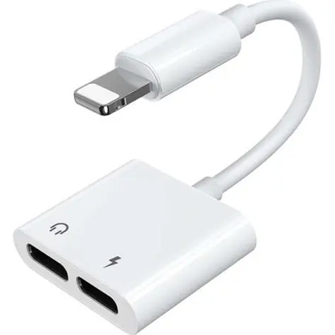 Joyroom S-Y104 Audio adaptér Dual Lightning bílá