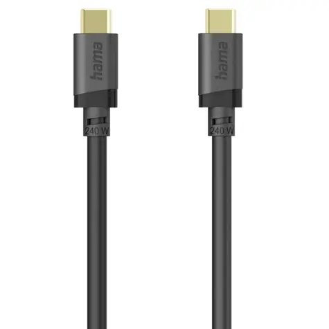 Hama 202009 Kabel USB-A (M) - USB-C (M) 1.5m 240W černá