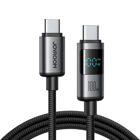 Joyroom S-A16 Pro Prism Series Nabíjecí kabel s displejem USB-C (M) - USB-C (M) 100W 1.2m černá