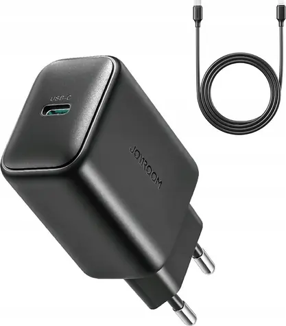 Joyroom JR-TCF23 síťová nabíječka s USB-C - USB-C 1m kabelem černá / USB-C / 25W