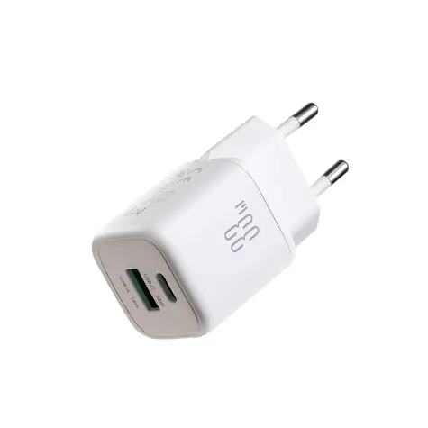 Joyroom JR-TG7 Síťová nabíječka bílá / 1x USB-C + 1x USB-A / 33W 