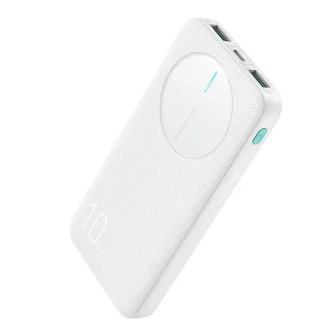 Joyroom JR-PBF12 bílá / Powerbanka / 10000mAh / 2.4A / 2x USB-A + 1x USB-C  
