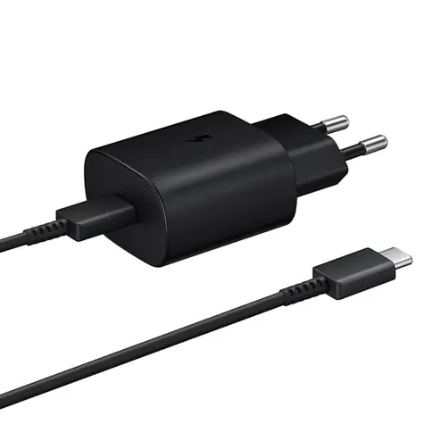 Rozbaleno - SAMSUNG Napájecí adaptér s rychlonabíjením (25W) černá / 1m kabel / USB-C / 3A  / rozbaleno