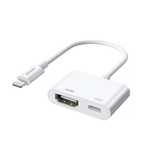 Joyroom S-H141 adaptér Lightning (M) - HDMI (F) / Lightning (F)  bílá