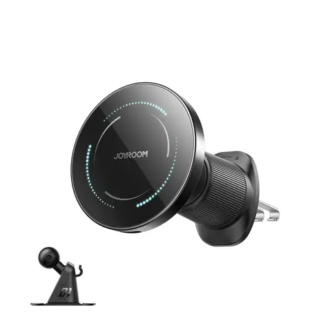 Joyroom JR-ZS502 černá / bezdrátová magnetická nabíječka do auta / MagSafe / do ventilační mřížky/sklo/palubní desku
