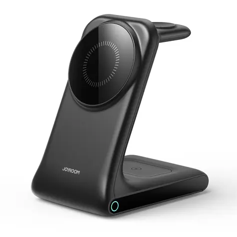 Joyroom JR-W15 Wireless Charger 3 in 1 černá / Bezdrátová nabíječka / MagSafe / 15W
