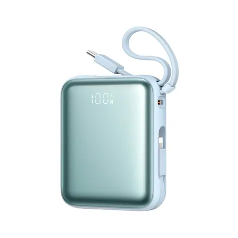 Joyroom JR-PBF27 modrá / Powerbanka / 10000mAh / 22.5W / 1x USB-C / 1x Lightning + 1 USB-C kabel