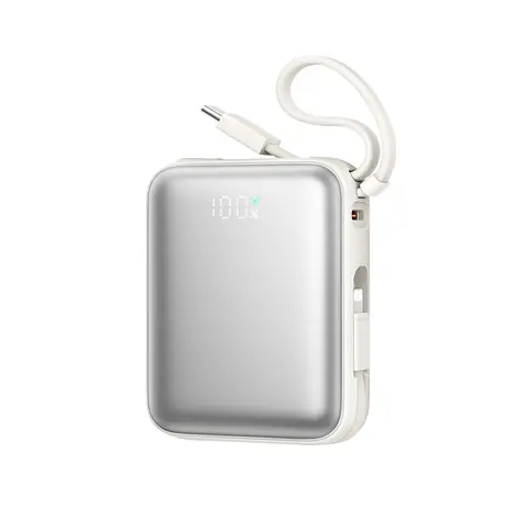 Joyroom JR-PBF27 bílá / Powerbanka / 10000mAh / 22.5W / 1x USB-C / 1x Lightning + 1 USB-C kabel