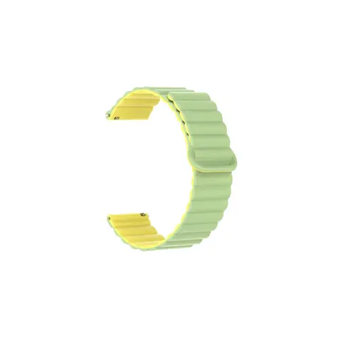 Aligator Řemínek silikonový magnetický / 22mm / zeleno-žlutý