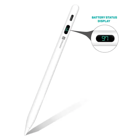CONNECT IT TouchPen bílá / Dotykové pero pro iPad