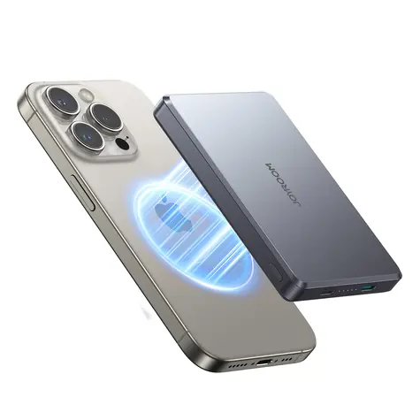 Joyroom JR-PBM08 šedá / Powerbanka / 10000mAh / 20W / 1x Lightning + 1x USB-C + bezdrátové nabíjení
