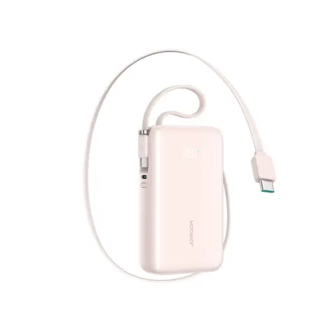 Joyroom JR-PR2L růžová / Powerbanka / 10000mAh / 35W / 1x USB-C / 2 kabely USB-C 