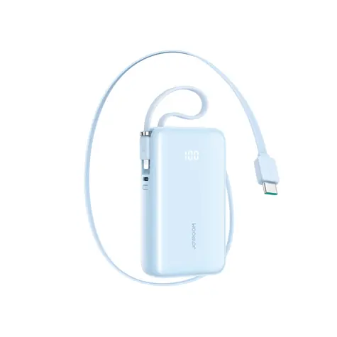 Joyroom JR-PR2L modrá / Powerbanka / 10000mAh / 35W / 1x USB-C / 1x USB-C & 1x Lightning kabel