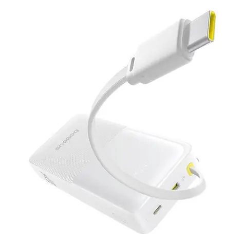 Rozbaleno - Baseus Bipow 2 20000mAh 20W bílá / Powerbanka / USB-A / USB-C / rozbaleno