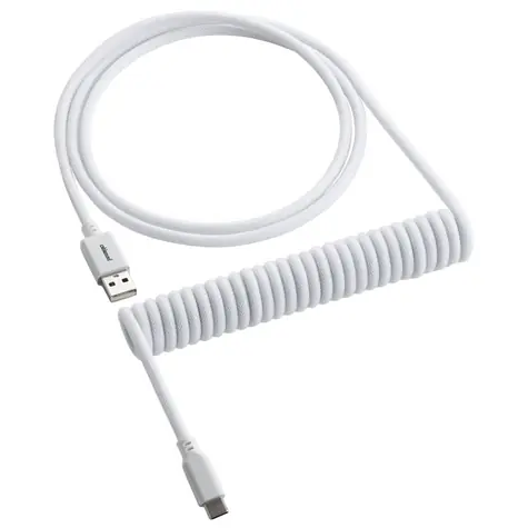 Rozbaleno - CableMod Classic Coiled Keyboard Cable USB-C - USB-A 1.5m Glacier White / Kabel pro klávesnici / rozbaleno