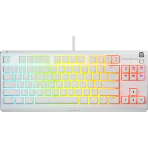 SteelSeries Apex 3 TKL bílá / Herní klávesnice / RGB podsvícení / US layout