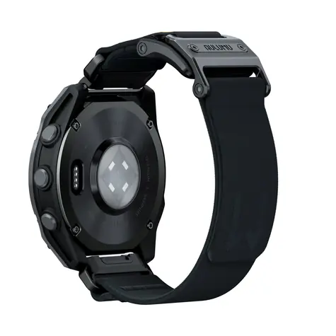 Aulumu C11 Mag-Buckle Slim Řemínek pro Garmin Watch (QuickFit 22mm), černá přezka, černý řemínek